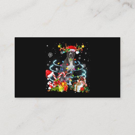 ピティトナディアクリスマスツリーライトパジャマドッグX 名刺 (裏面)
