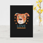 ピティパパアメリカンピットブルテリア カード (黄色い花)