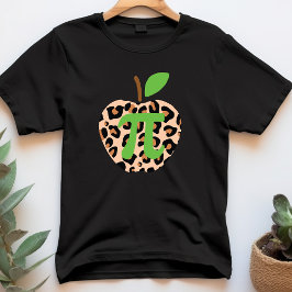 ピデイアップルレオパード数学ギークグリーン先生 Tシャツ