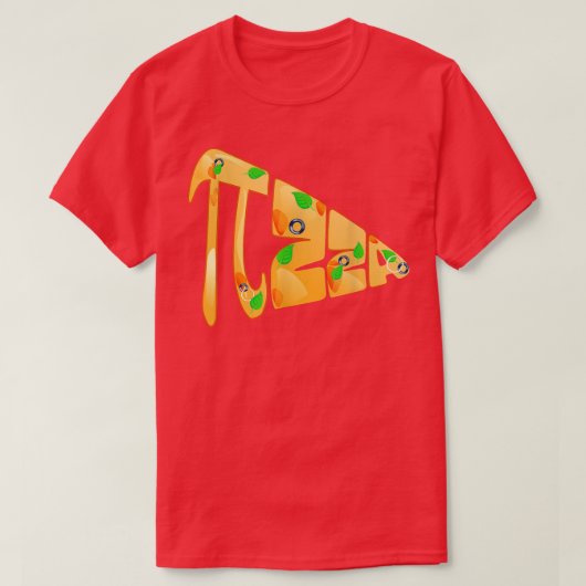 ピデイキッズピザピおもしろいー算数フード Tシャツ (デザイン正面)