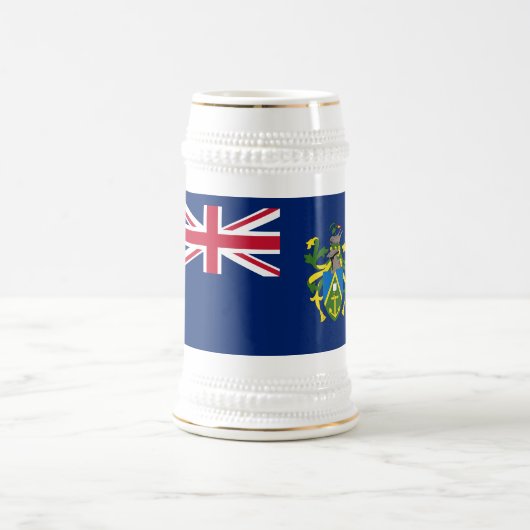 ピトケアン諸島の旗 ビールジョッキ (中央)