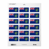 ピトケアン諸島ラベル国旗 ラベル (フルシート)