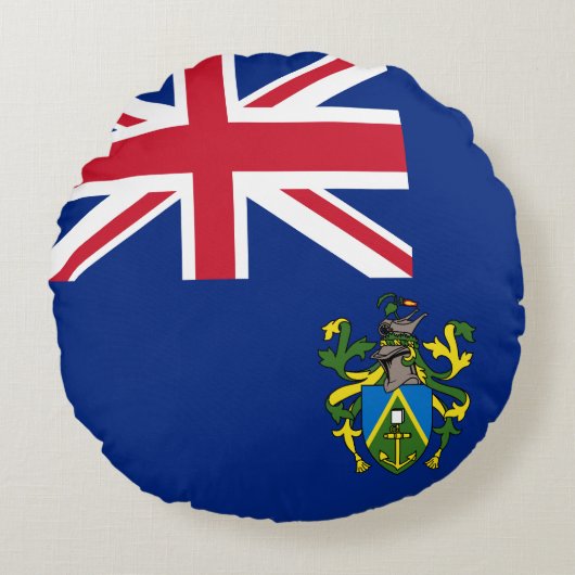 ピトケアン諸島国旗 ラウンドクッション (正面)