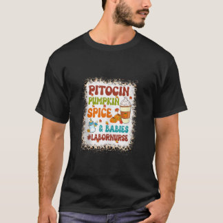 ピトシンパンプキンスパイスベビー労働と配送ニュー Tシャツ