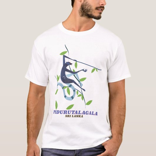 ピドゥルタラーガラ スリランカ旅行ポスター Tシャツ (正面)