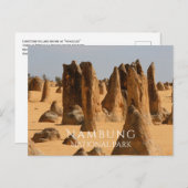 ピナクルスデザートナンバンNP，西オーストラリア ポストカード (正面/裏面)