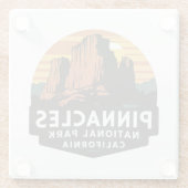 ピナクルス国立公園エンブレム ガラスコースター (裏面)