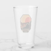 ピナクルス国立公園ミニマルレトロエンブレム タンブラーグラス (裏面)