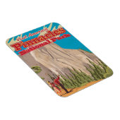 ピナクルス国立公園ヴィンテージ旅行ポスター。 マグネット (右側)