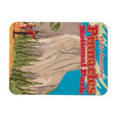 ピナクルス国立公園ヴィンテージ旅行ポスター。 マグネット (横)