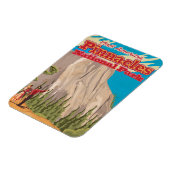 ピナクルス国立公園ヴィンテージ旅行ポスター。 マグネット (左側)