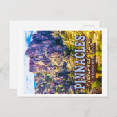 ピナクルス国立公園 – カリフォルニア統一された州 ポストカード (正面/裏面)