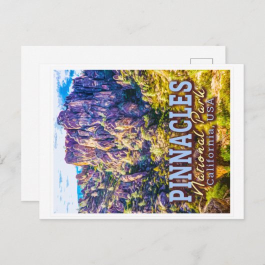 ピナクルス国立公園 – カリフォルニア統一された州 ポストカード (正面/裏面)