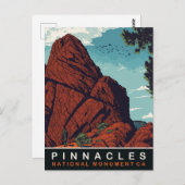 ピナクルス国立記念碑、CA、旅行 ポストカード (正面/裏面)
