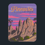 ピナクルズナショナルパークイラストレーショントラベルアート マグネット<br><div class="desc">Pinnaclesベクトルアートワークデザイン。この公園はアメリカの国立公園保護で、カリフォルニア中部のサリナス渓谷の東に位置する山岳地帯である。</div>