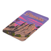 ピナクルズナショナルパークイラストレーショントラベルアート マグネット (左側)