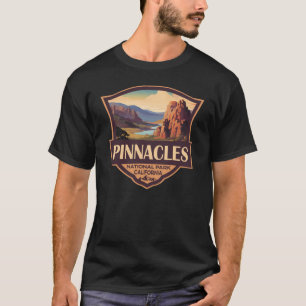ピナクルズナショナルパークイラストレーショントラベルアート Tシャツ