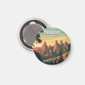 ピナクルズナショナルパークカリフォルニアトラベル マグネット (正面/裏面)