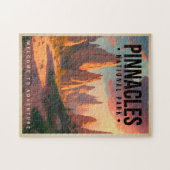 ピナクルズナショナルパークカリフォルニアヴィンテージ ジグソーパズル (横)