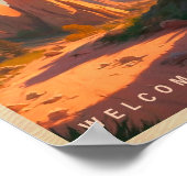 ピナクルズナショナルパークカリフォルニアヴィンテージ ポスター (角)