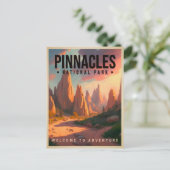 ピナクルズナショナルパークカリフォルニアヴィンテージ ポストカード (スタンド正面)