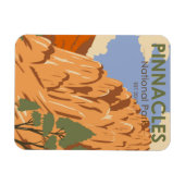 ピナクルズナショナルパークカリフォルニアヴィンテージ マグネット (横)