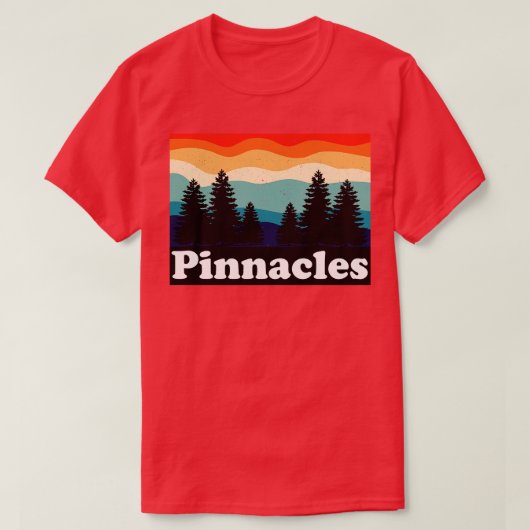 ピナクルズナショナルパークカリフォルニア Tシャツ (デザイン正面)