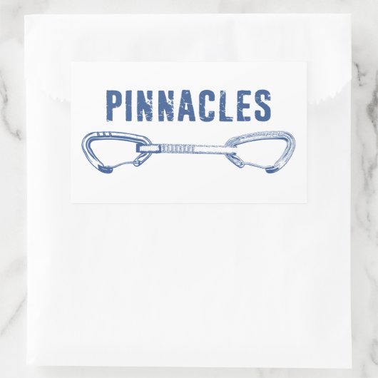 ピナクルズナショナルパーク登山クイックドロー 長方形シール (バッグ)