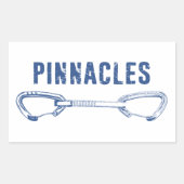 ピナクルズナショナルパーク登山クイックドロー 長方形シール (正面)
