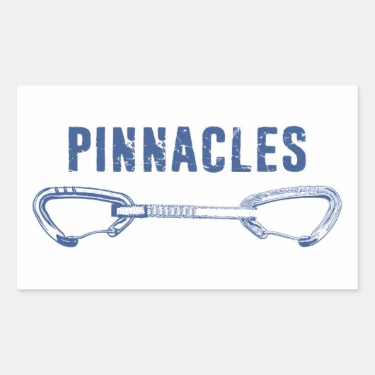 ピナクルズナショナルパーク登山クイックドロー 長方形シール (正面)