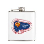 ピナクルピークアリゾナロック登山カラビナー フラスク (正面)