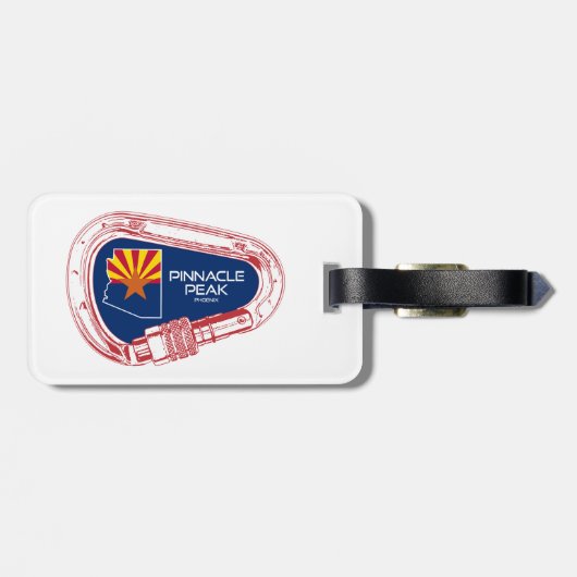 ピナクルピークアリゾナロック登山カラビナー ラゲッジタグ (裏面横)
