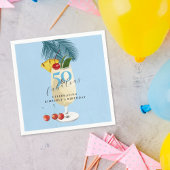 ピナコラダさくらんぼカクテル50thバースデーパーティー スタンダードカクテルナプキン