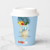 ピナコラダさくらんぼカクテル50thバースデーパーティー 紙コップ (正面)