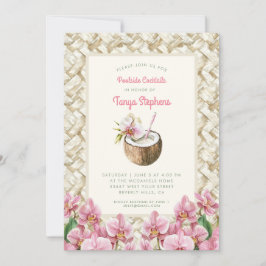 ピナコラダとトロピカルラン | プールパーティー 招待状