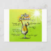 ピナコラダのカクテルレシピ ポストカード (正面)