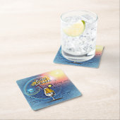 ピナコラダカクテル(12#5ドリンクレシピセット) スクエアペーパーコースター (インサイチュ)