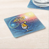 ピナコラダカクテル(12#5ドリンクレシピセット) スクエアペーパーコースター (アングル)