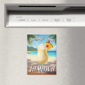 ピナコラダジャマイカビーチ旅行 マグネット (インサイチュ (食洗機))