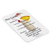 ピナコラダドリンクレシピマグネット マグネット (右側)