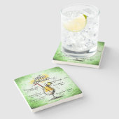 ピナコラダドリンクレシピ ストーンコースター (横)