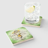 ピナコラダドリンクレシピ ストーンコースター (横)