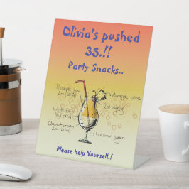 ピナコラダバースデーパーティスナック 台座サイン