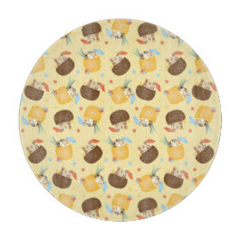 ピナコラダパイナップルココナッツドッグズパターン カッティングボード