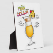 ピナコラダレシピカクテルアート フォトプラーク (側面)