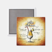 ピナコラダレシピトロピカルドリンク マグネット (正面/裏面)