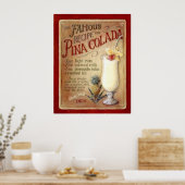 ピナコラダレシピ ポスター (キッチン)