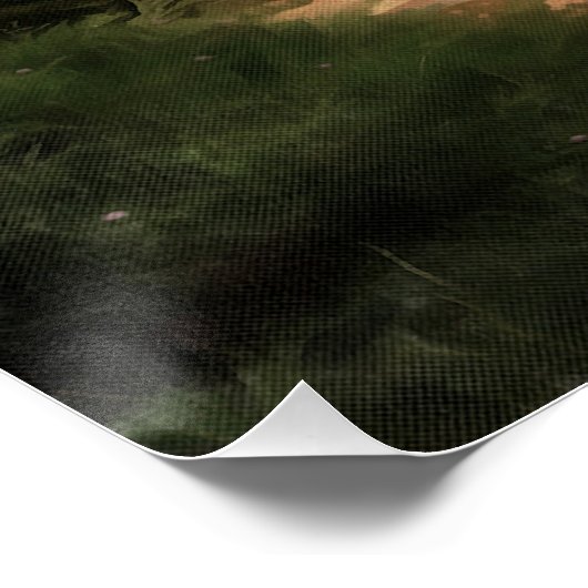 ピナスパイアパインツリーフォレ絵画スト ポスター (コーナー)