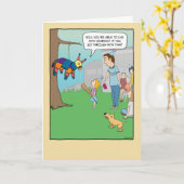 ピナタおもしろいプリーズウィズガール誕生日 カード (黄色い花)