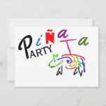 ピナタパーティー誕生日招待状 招待状<br><div class="desc">Pinataパーティー誕生日の招待、カーユニークドの両側にあるおもしろいデザイン。DatesDuJourによるお客様の大事な行事に合わせて特別に設計</div>